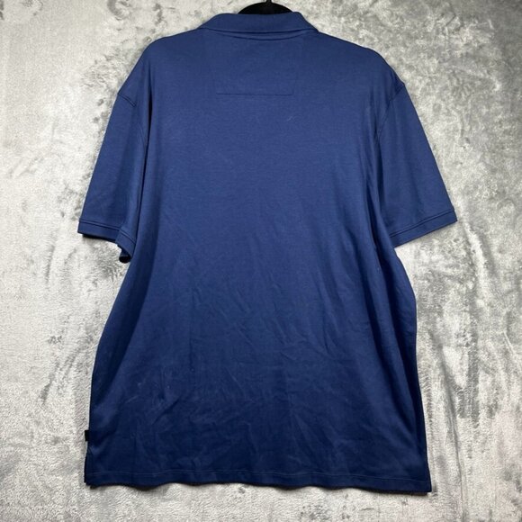 Calvin Klein Polo Shirt Mens X-Large Blue Soft Cotton Casual Short Sleeve - Picture 7 of 10
